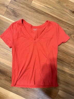 Old Navy Coral V-Neck Snug Tee